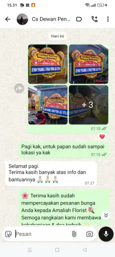 Testimonial Papan Bunga Pernikahan lippo village